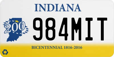 IN license plate 984MIT