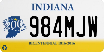 IN license plate 984MJW