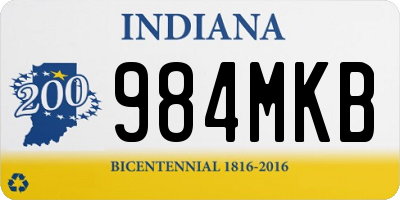 IN license plate 984MKB