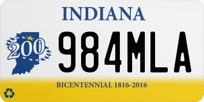 IN license plate 984MLA