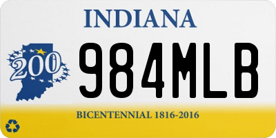 IN license plate 984MLB