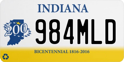 IN license plate 984MLD