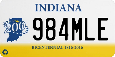 IN license plate 984MLE