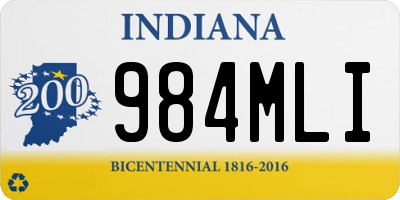 IN license plate 984MLI