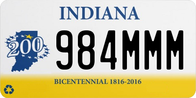 IN license plate 984MMM