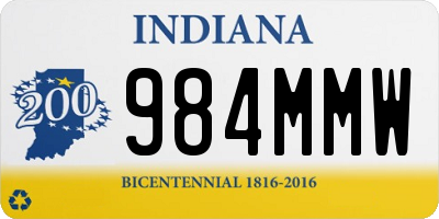 IN license plate 984MMW