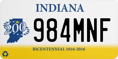 IN license plate 984MNF