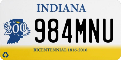 IN license plate 984MNU