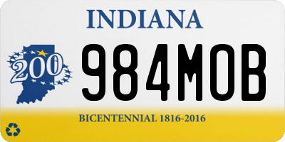 IN license plate 984MOB