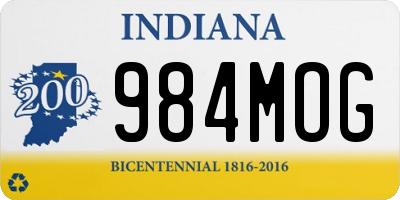 IN license plate 984MOG