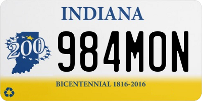 IN license plate 984MON