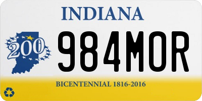 IN license plate 984MOR