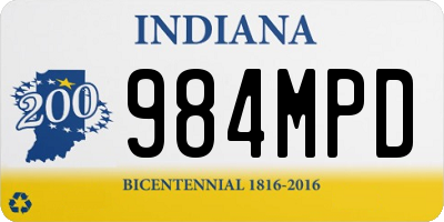 IN license plate 984MPD