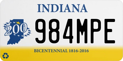 IN license plate 984MPE