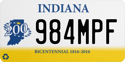 IN license plate 984MPF