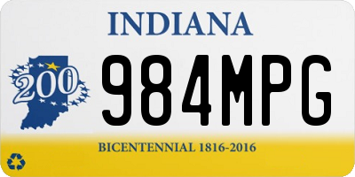 IN license plate 984MPG