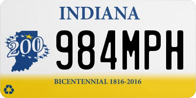 IN license plate 984MPH