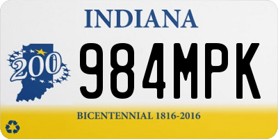 IN license plate 984MPK