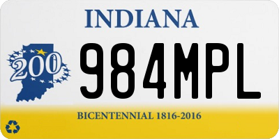 IN license plate 984MPL