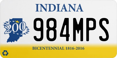 IN license plate 984MPS
