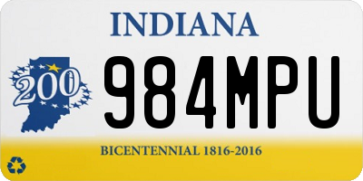 IN license plate 984MPU