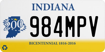 IN license plate 984MPV