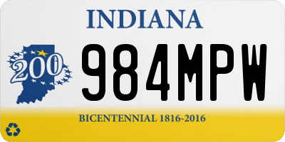 IN license plate 984MPW