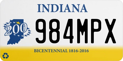 IN license plate 984MPX