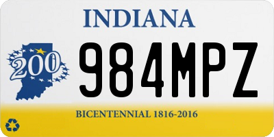 IN license plate 984MPZ