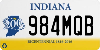 IN license plate 984MQB