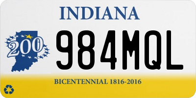 IN license plate 984MQL