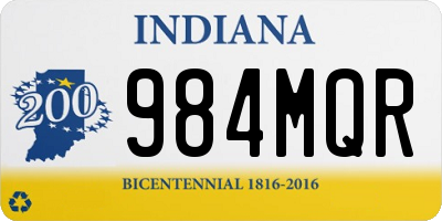 IN license plate 984MQR