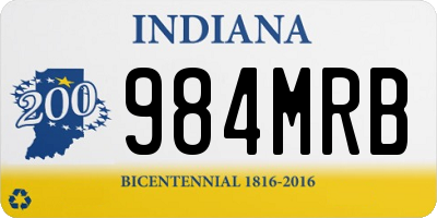 IN license plate 984MRB