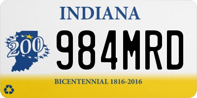 IN license plate 984MRD