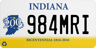 IN license plate 984MRI