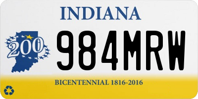 IN license plate 984MRW