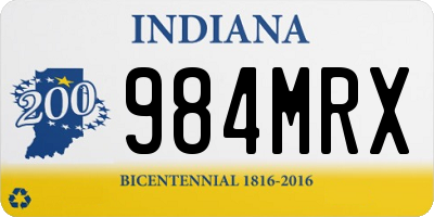 IN license plate 984MRX