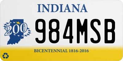 IN license plate 984MSB