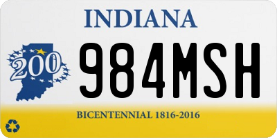 IN license plate 984MSH