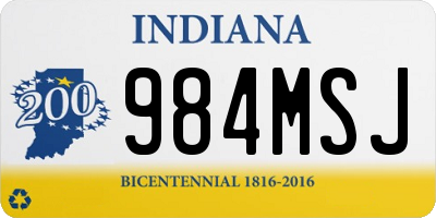 IN license plate 984MSJ