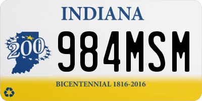 IN license plate 984MSM