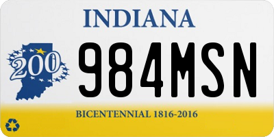 IN license plate 984MSN