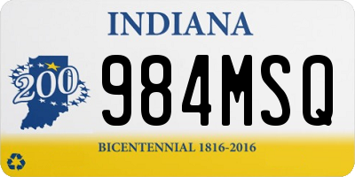 IN license plate 984MSQ