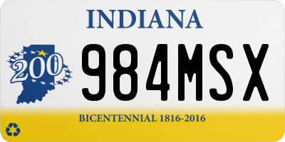 IN license plate 984MSX