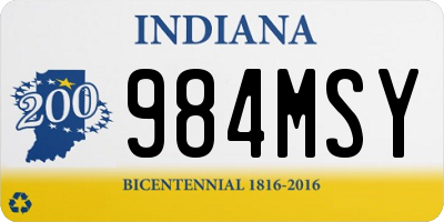 IN license plate 984MSY