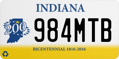 IN license plate 984MTB