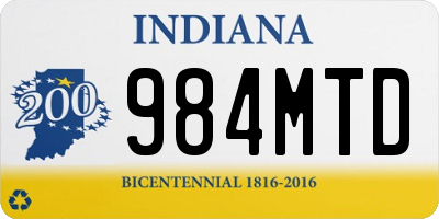 IN license plate 984MTD