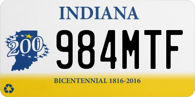 IN license plate 984MTF