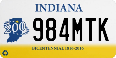 IN license plate 984MTK