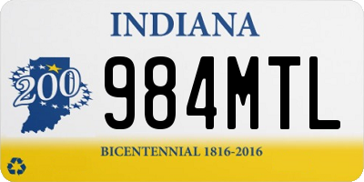 IN license plate 984MTL